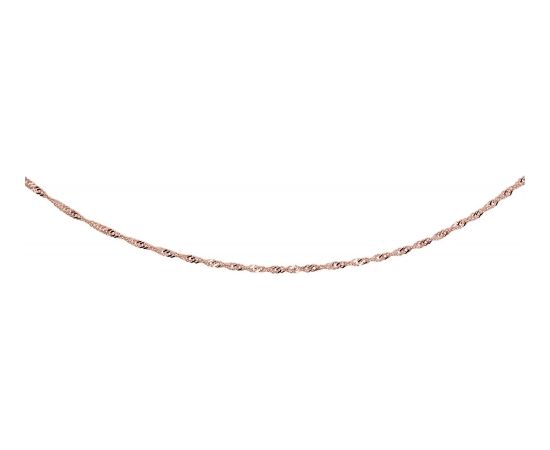 Золотая цепочка Сингапур 1.5 мм, алмазная обработка граней #1400046(Au-R), Красное Золото 585°, длина: 55 см, 2.16 гр.