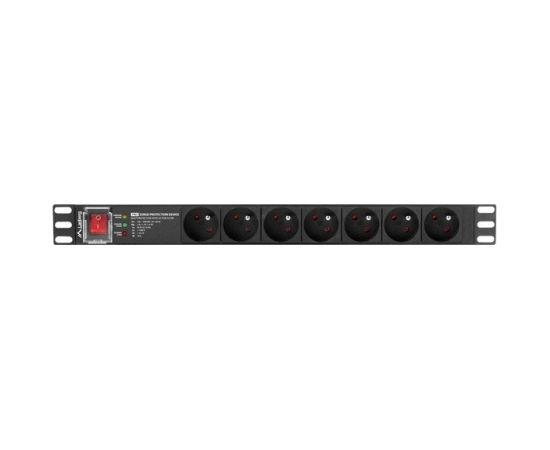 LANBERG POWER STRIP PDU RACK 19" (1U, 16A, 7X 230V PL, 2m)