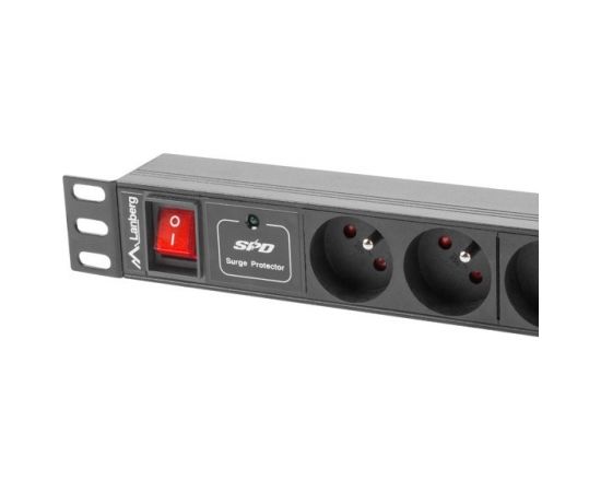 LANBERG PDU RACK POWER STRIP (1U,10A,7X 230V,2M)