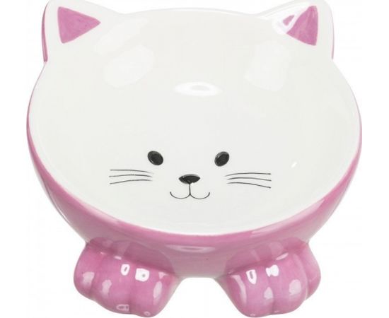 Trixie Miska ceramiczna, dla kota, w kształcie kota, różne kolory, 0.15 l/o 14 cm, wysoka