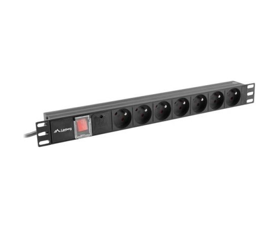 LANBERG PDU RACK POWER STRIP (1U,16A,7X 230V,2M)