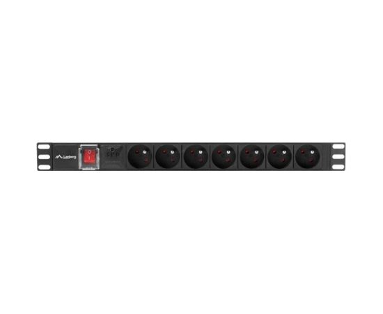 LANBERG PDU RACK POWER STRIP (1U,16A,7X 230V,2M)