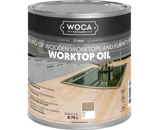 Woca Eļļa virsmām Worktop Oil Grey 0,75L