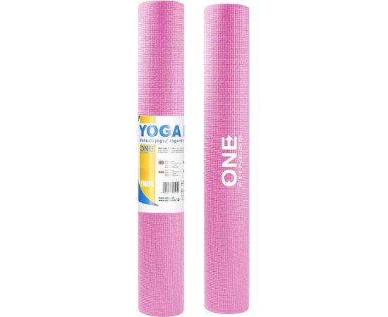 YM01 jogas paklājiņš (pink) ONE FITNESS