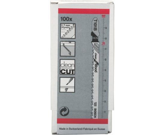 Bosch HCS jigsaw blade Clean for Wood T101B - 100-pack - 2608637876