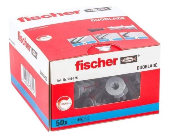fischer plasterboard plugs DUOBLADE (light grey/red, 50 pieces)