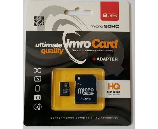 IMRO 4/8G ADP memory card 8 GB MicroSDHC Class 4