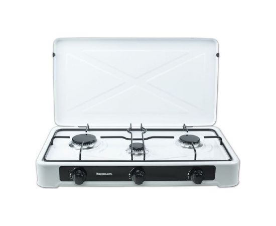 Adjustable gas cooker 3 zones Ravanson K-03TB (White) Countertop 60 cm
