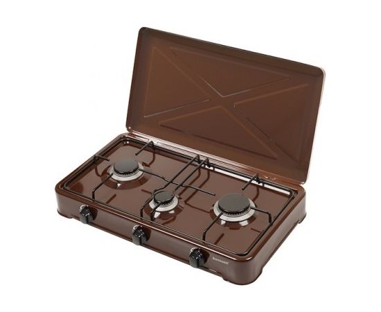 Ravanson K-03BR Adjustable gas cooker 3 burners brown