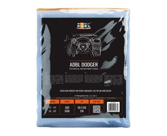 ADBL DODGER - MICROFIBRE INTERIOR CLEANER 50X60CM 300GSM