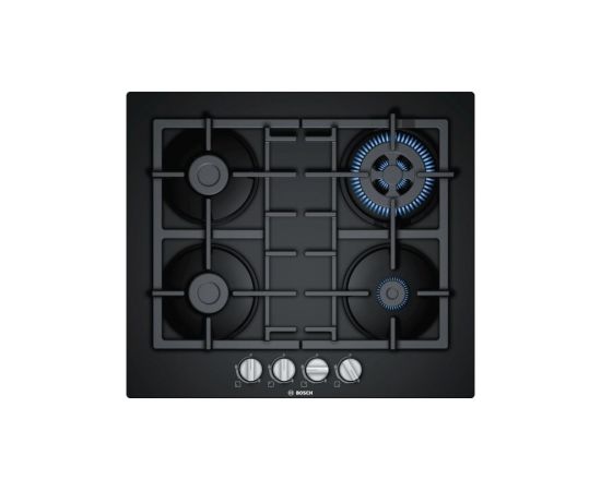 Bosch Serie 4 PNH6B6B90 hob Black Built-in 60 cm Gas 4 zone(s)