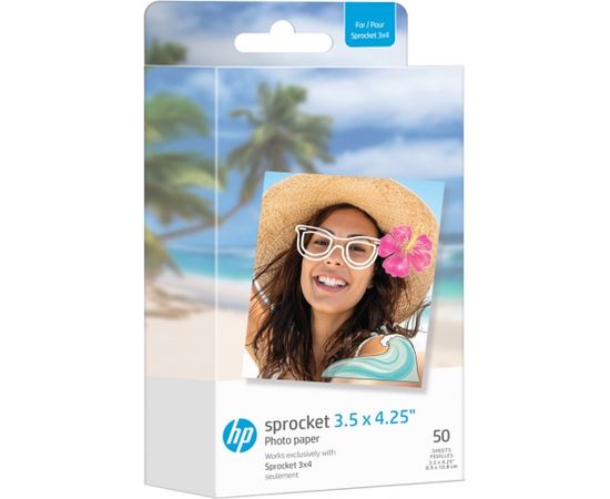 HP photo paper Sprocket Zink 8.9x10.8cm 50 sheets