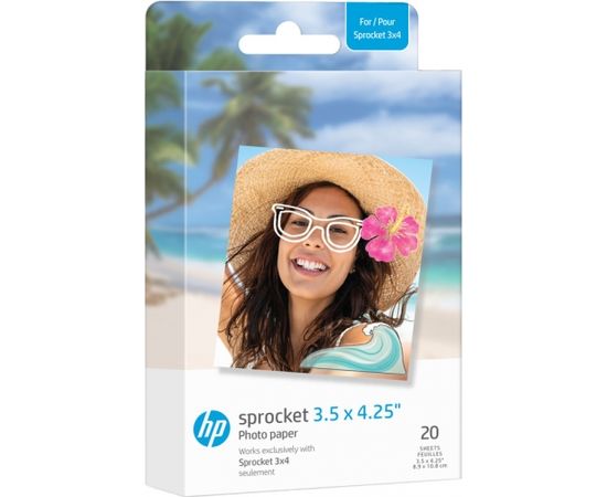 HP photo paper Sprocket Zink 8.9x10.8cm 20 sheets