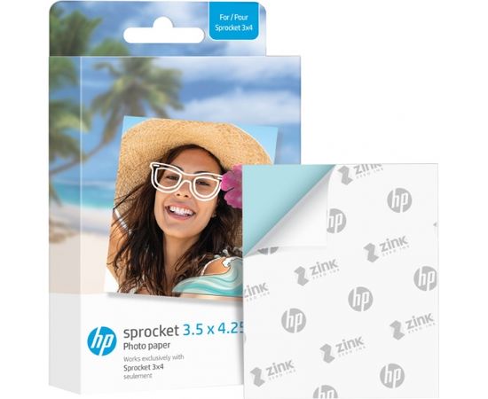 HP photo paper Sprocket Zink 8.9x10.8cm 20 sheets