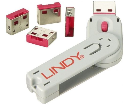 Lindy port lock 4pcs. with - Code red