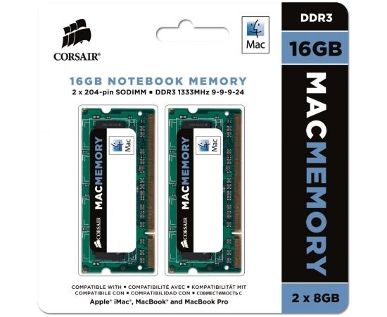 Corsair DDR3 SO-DIMM 16GB 1333-9 MAC Dual
