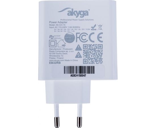 Akyga AK-CH-15 mobile device charger White Auto