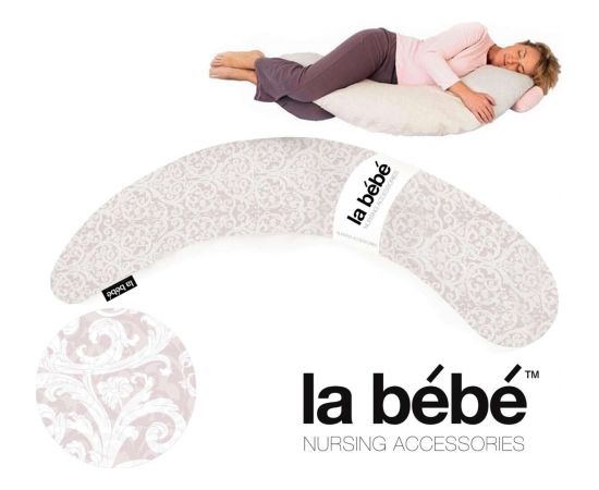 La Bebe™ Nursing La Bebe™ Moon Maternity Pillow Art.52502 Classic Rose Большая подушка для беременных с наполнителем из синтепона (синтепух,особенно мягкий и тихий),195см