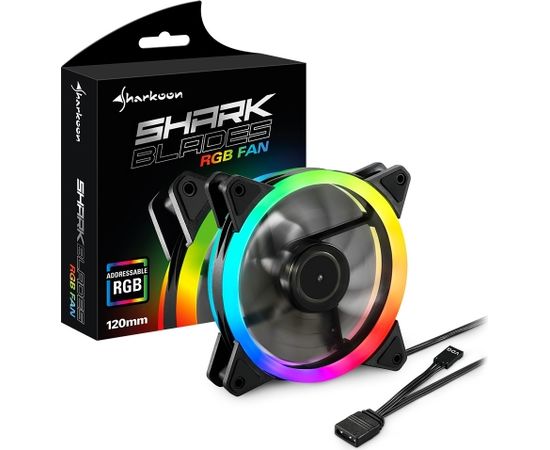 Sharkoon SHARK Blades RGB Fan 120mm - addressable / digital