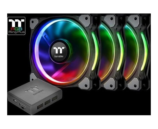 Thermaltake Riing Plus 12 TT Prem Edi. 120x120x25 - 3er Set+ Software to download RGB