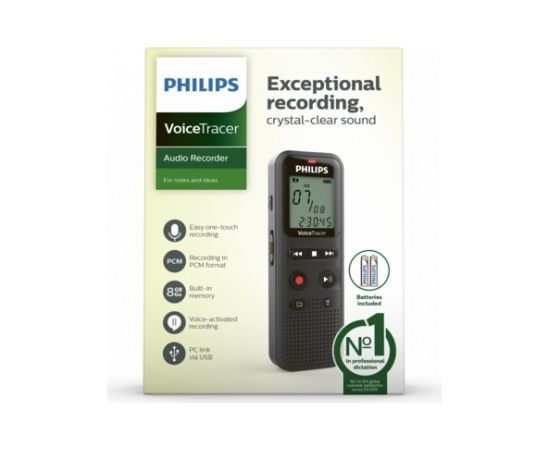 PHILIPS DVT1160 diktafons 8GB