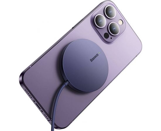 Baseus Simple Mini3 Magnetic Wireless Charger 15W (Dusty purple)