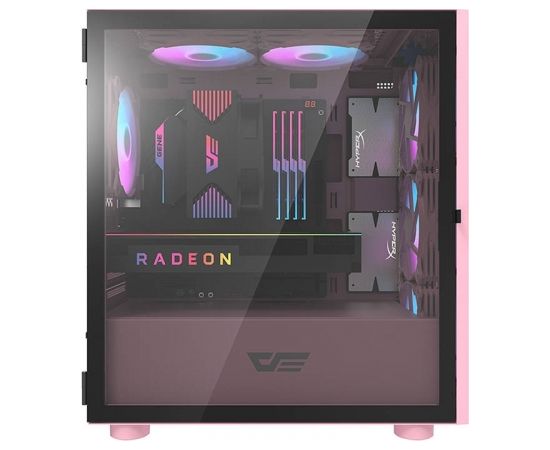 Darkflash DLM21 Mesh computer case (pink)