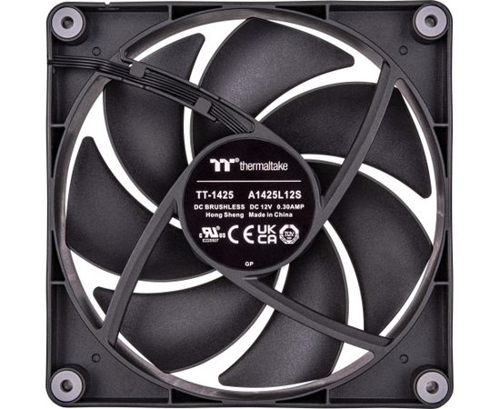 Thermaltake CT140 PC Cooling Fan, Case Fan (black, Pack of 2)