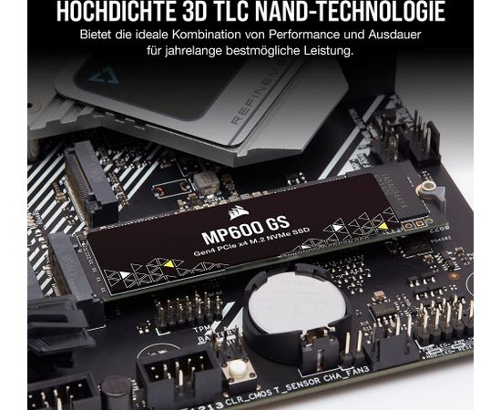 Corsair MP600 GS SSD - 500 GB - M.2, PCIe 4.0 x4 SSD Cietie Diski (Solid state drive)