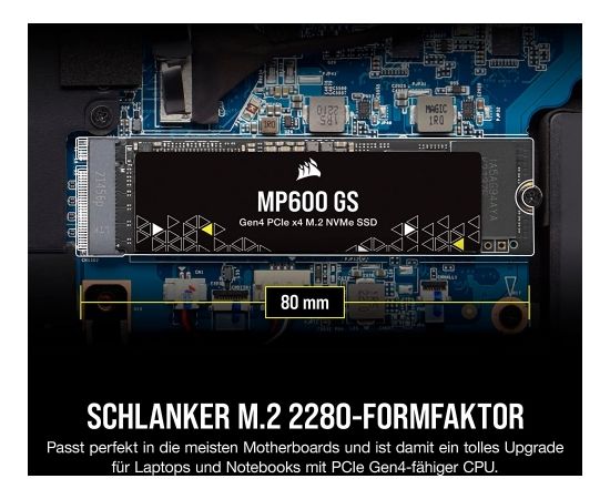 Corsair MP600 GS SSD - 500 GB - M.2, PCIe 4.0 x4 SSD Cietie Diski (Solid state drive)