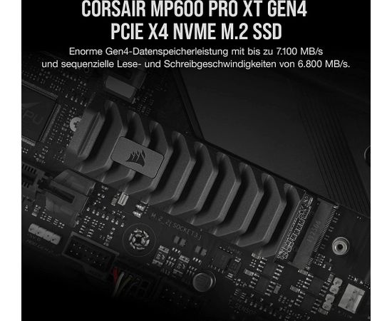 Corsair MP600 PRO XT 8 TB, SSD (black, PCIe 4.0 x4, NVMe 1.4, M.2 2280) SSD Cietie Diski (Solid state drive)