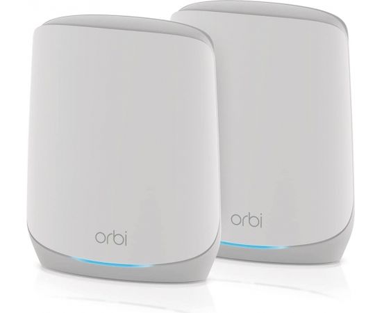 NETGEAR Orbi WiFi6 Tri-Band Mesh System Set of 2, Mesh Router (white)