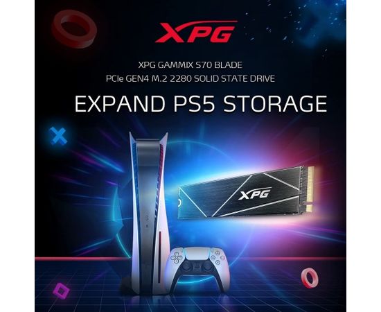ADATA XPG GAMMIX S70 BLADE 512 GB, SSD (gray, PCIe 4.0 x4, NVMe 1.4, M.2 2280)
