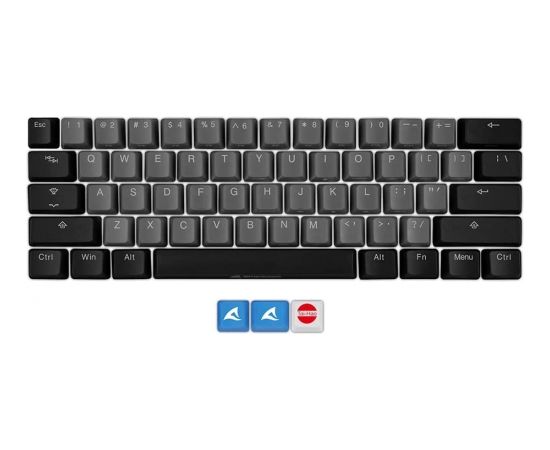 Sharkoon SKILLER SAC20 S4, keycap (black, 62 pieces, ANSI layout (US), for SKILLER SGK50 S4)