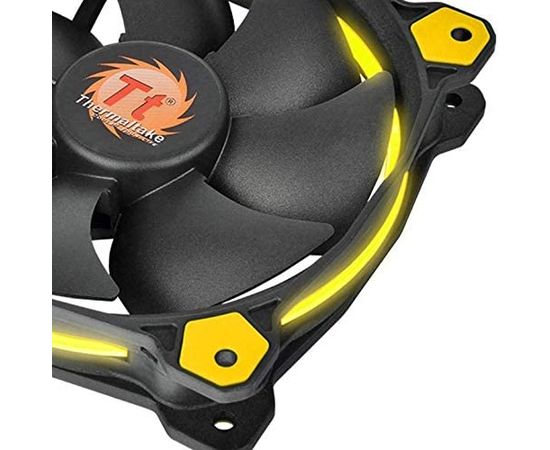 Thermaltake Riing 14 LED Yellow 140x140x25, case fan (black/yellow)