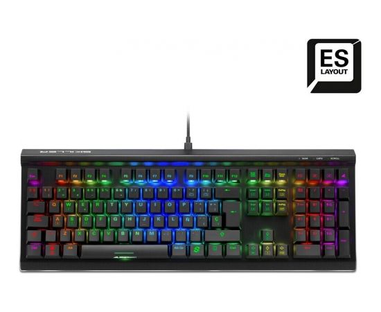 DE layout - Sharkoon SKILLER SGK60, gaming keyboard (black, ES layout, Kailh BOX Red)