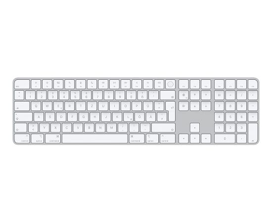 DE layout - Apple Magic Keyboard with Touch ID and number pad, keyboard (silver/white, for Mac with Apple chip)