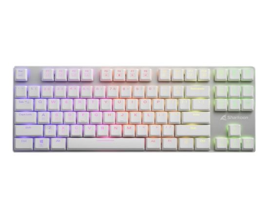 Sharkoon PureWriter TKL RGB, gaming keyboard (white, US layout, kailh blue)