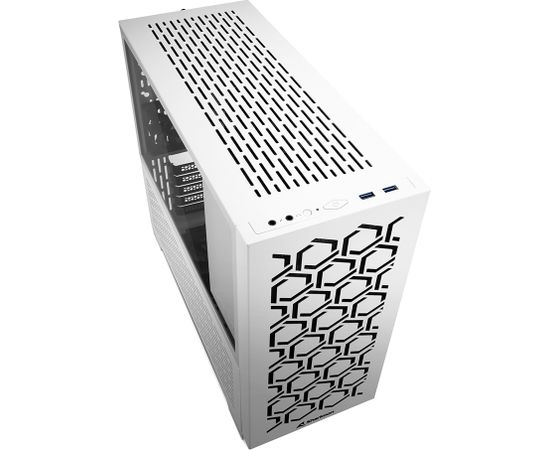 Sharkoon MS-Y1000, gaming tower case (white, tempered glass side panel)