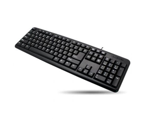 Techly USB keyboard 104 keys, US layout, black