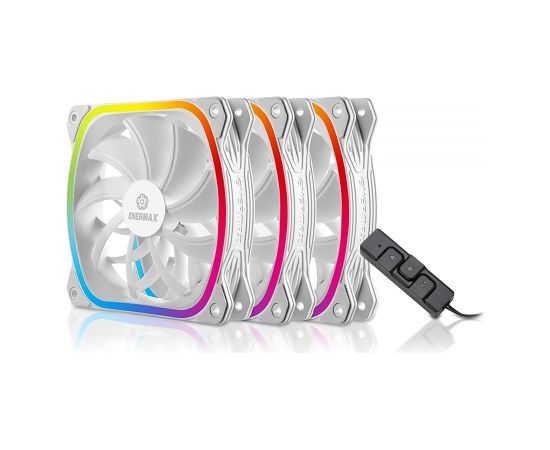 Enermax SquA RGB White 3 Pack 120x120 - UCSQARGB12P-W-BP3