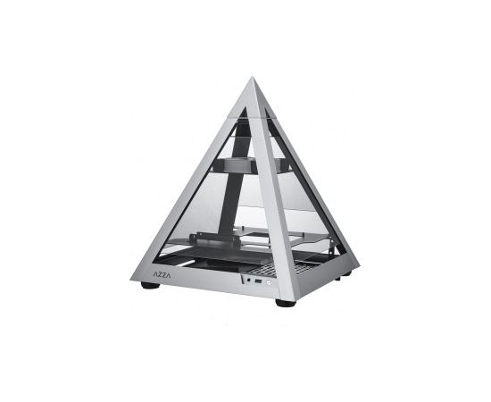 AZZA Pyramid Mini 806, bench / show case (aluminum / black, tempered glass)