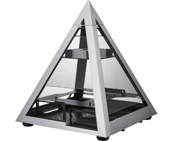 AZZA Pyramid Mini 806, bench / show case (aluminum / black, tempered glass)