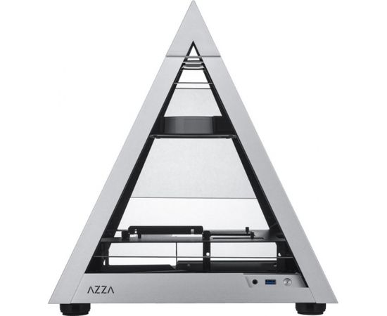 AZZA Pyramid Mini 806, bench / show case (aluminum / black, tempered glass)