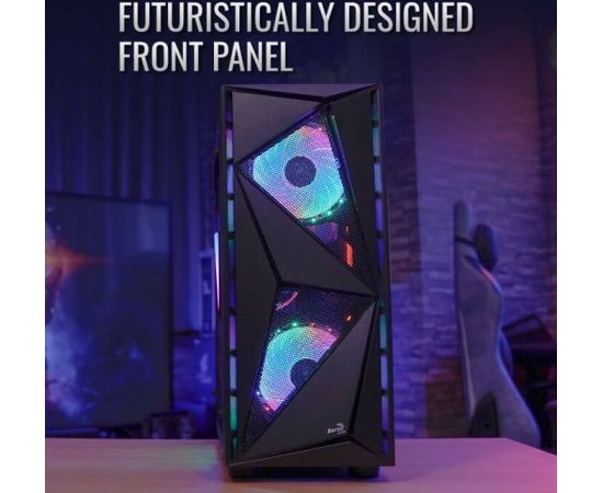 Aerocool Glider TG, tower case (black, tempered glass)