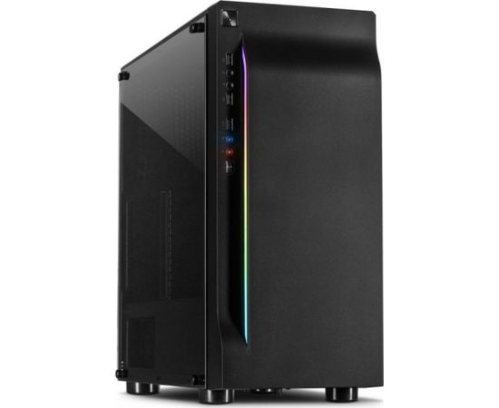 Inter-Tech A-3411 Creek, tower case (black, Tempered Glass)