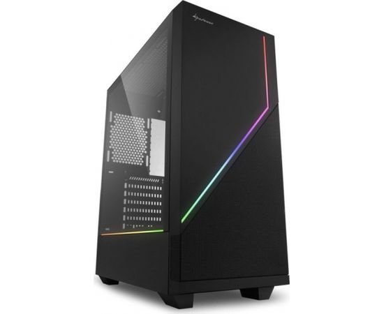 Sharkoon RGB FLOW, tower case (black, side panel of tempered glass)