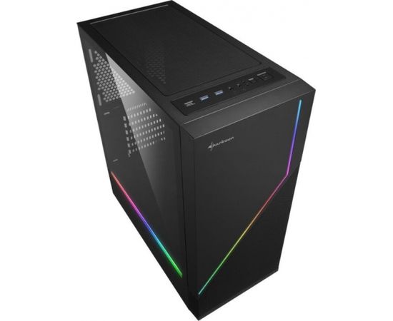 Sharkoon RGB FLOW, tower case (black, side panel of tempered glass)