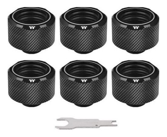 Thermaltake Pacific C-PRO G1 / 4 PETG Tube 16mm OD Compression - Black, Compound - 6pcs