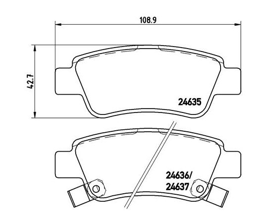 FDB4233 BREMŽU UZLIKAS BREMBO ADH24276 P 28 046